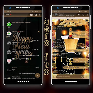 Happy New Year Dark Theme For YOWhatsApp & Aero WhatsApp By Ave fénix