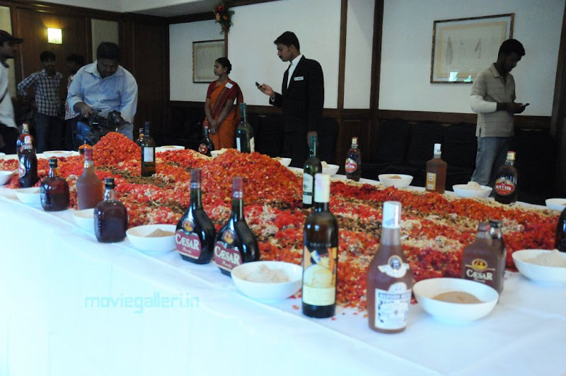 Eesan Movie Team  Cake Mixing In Green Park Stills Easan Team In Cake Mixing Photos event pictures