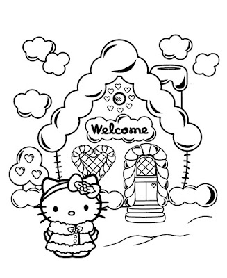  Kitty Coloring Sheets on And Here Are Some More Hello Kitty Christmas Holiday Coloring Pages