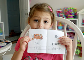 Finally, Tessa pasted the pics into her mini-dictionary.