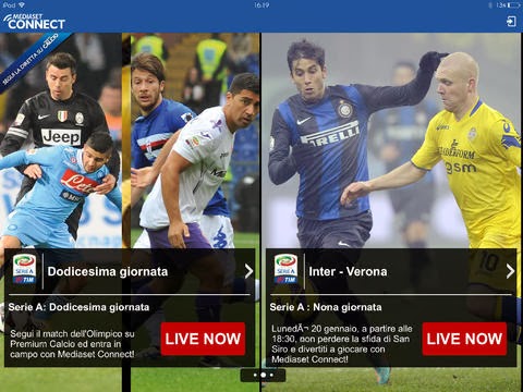 L'app Mediaset Connect