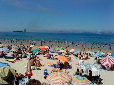 por E.V.Pita.... Playa de Samil en Vigo / Praia de Samil