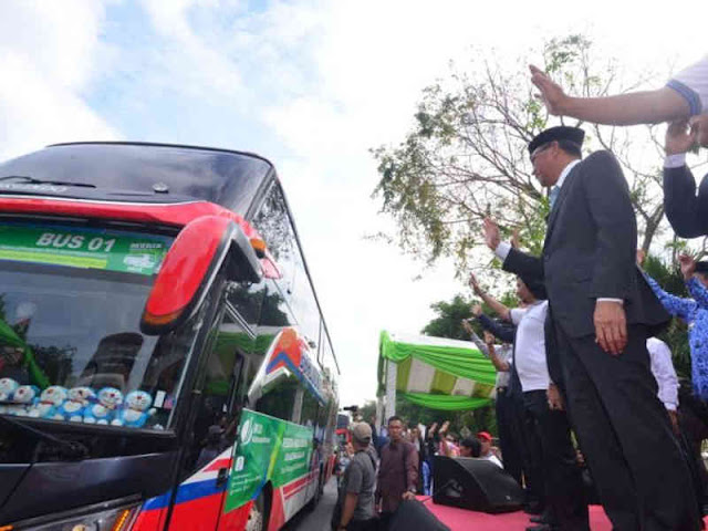  Nurdin Abdullah Lepas 1.000 Pemudik Bersama BPJS Ketenagakerjaan di Sulawesi Selatan