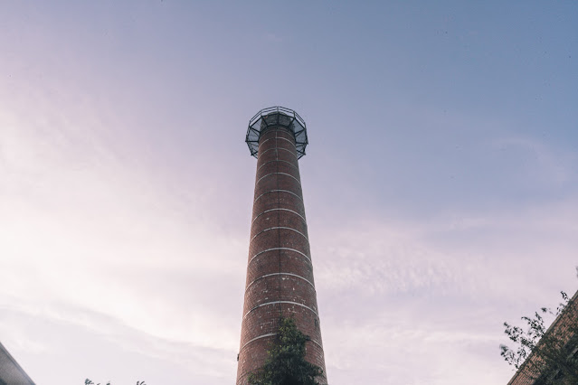 Looking Up at Neponsit Power Plant