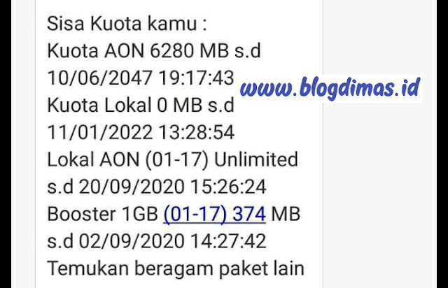 Penjelasan Lengkap Kuota Lokal AON Unlimited 01-17 Di Kartu Tri