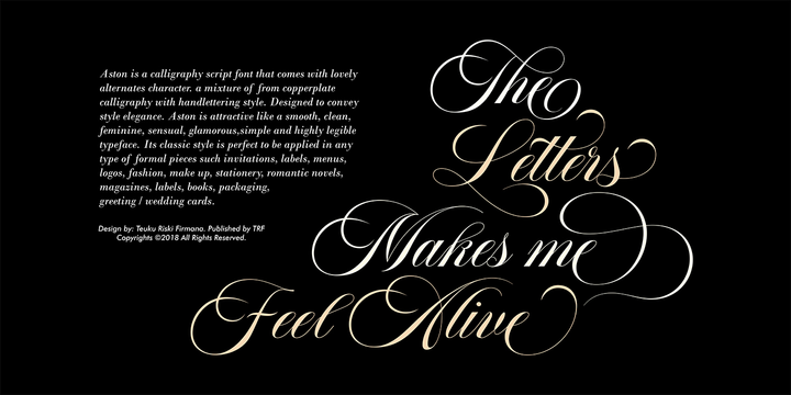 Download Aston Script Font Family From TRF
