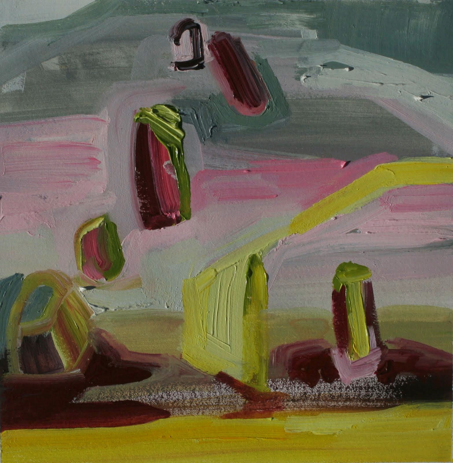 number 1 ; acrylic on paper; 10