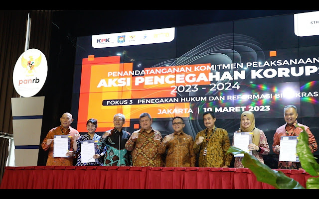 BP Batam bersama 19  Kementerian Lembaga Teken Komitmen Pelaksanaan Aksi Pencegahan Korupsi