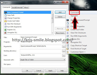 Buka open ++.exe atau klik kanan - Open++ - Cutomize ++