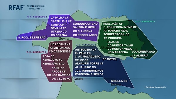 Tercera División, así quedan los subgrupos del Grupo 9 Tercera División, así quedan los subgrupos del Grupo 9