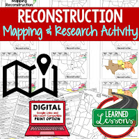 Reconstruction Map Activity and Research Graphic Organizer, Mapping the 13 Colonies Road To Revolution Map Activity and Research, Mapping the Road to Revolution French and Indian War Map Activity and Research, Mapping the French and Indian War American Revolution Map Activity and Research, Mapping the American Revolution War of 1812 Map Activity and Research, Mapping the War of 1812 Western Expansion Map Activity and Research, Mapping Western Expansion Sectionalism Map Activity and Research, Mapping Sectionalism The Civil War Map Activity and Research, Mapping The Civil War Reconstruction Map Activity and Research, Mapping Reconstruction