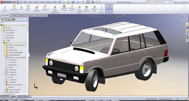 Range Rover classic 3D model in SolidWorks