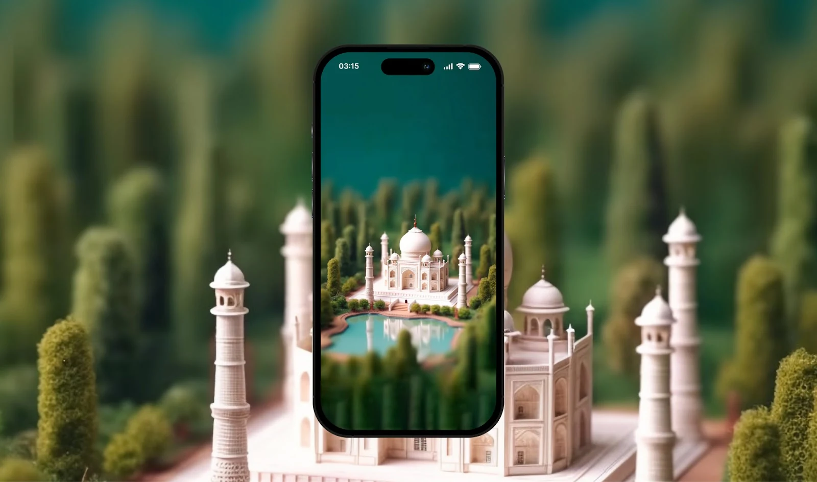 Taj Mahal Miniature Tilt Shift wallpaper