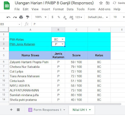 Membuat Data Validasi dengan Query pada Spreadsheet