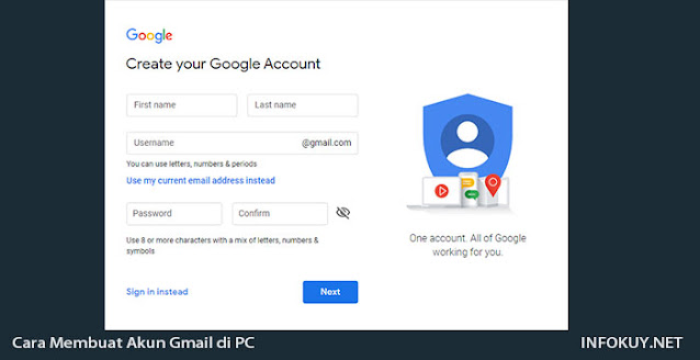 Cara Membuat akun Gmail di PC #1