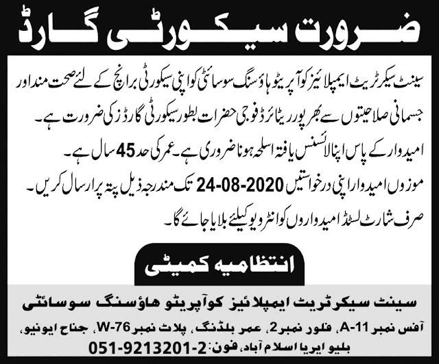 Secretariat Islamabad Latest Jobs 2020