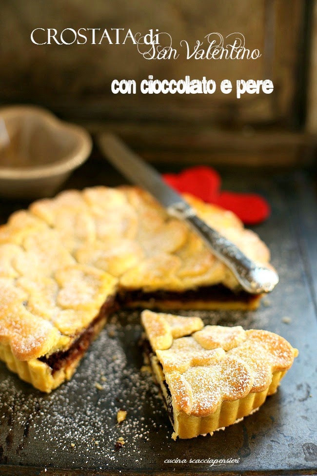 Crostata con cioccolato e pere