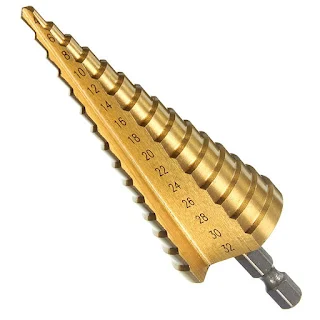 Step Drill Bit Titanium Coated Metric for Steel Metal wood plastic 4-32mm Hown - store