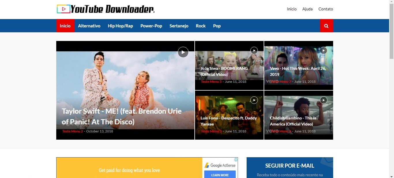 YouTube Downloader - Blogger Template Free Download for Blogspot