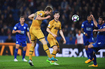 harry kane scoring against Leicester 