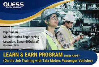 ITI and 12th Pass Learn & Earn Program On the Job Training with Tata Motors Passenger Vehicles Campany for Pune, and Sanand, Gujarat