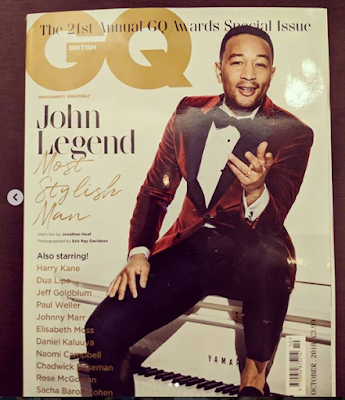 CHRISSY TEIGEN POSES WITH HUSBAND, JOHN LEGEND TO CELEBRATE HIS FIRST EVER COVER OF GQ MAGAZINE [PHOTOS]