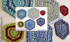 crochet patterns, how to crochet, hearts, hexagon hearts, hearts afghans,