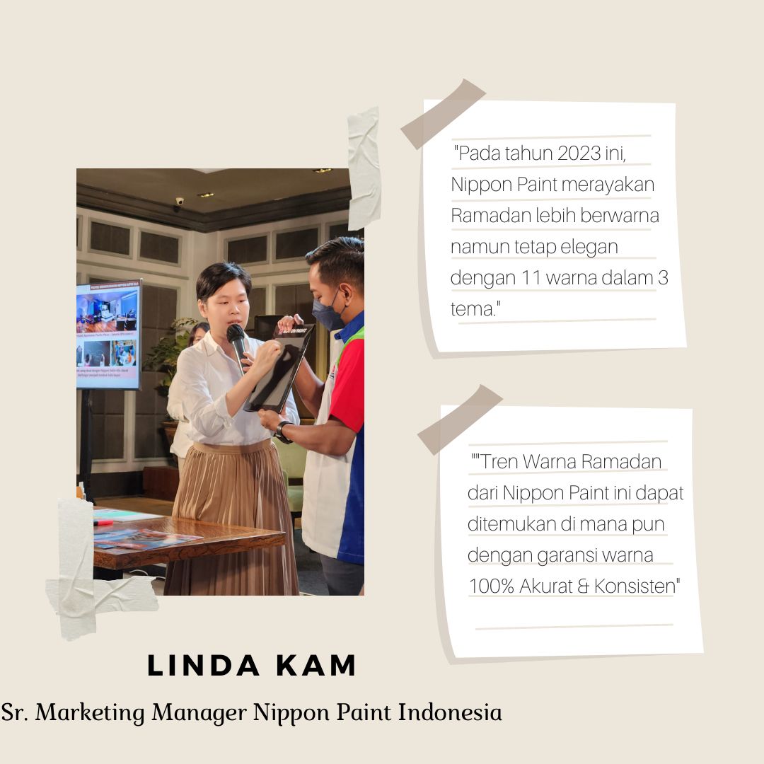 Linda Kam – Sr. Marketing Manager Nippon Paint Indonesia