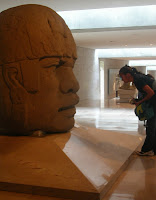 Cece reading about this Olmec head