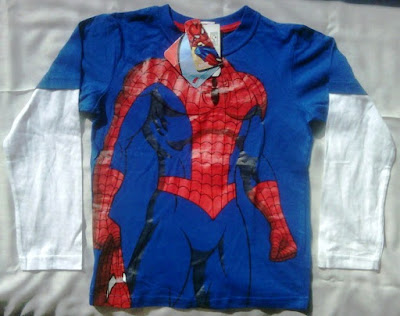 Tshirt Spiderman anak laki-laki branded 4