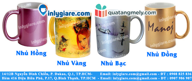 In Hình Lên Ly Sứ Nhủ Vàng, ly nhủ vàng, ly nhử bạc, ly nhủ đồng và ly nhủ hồng