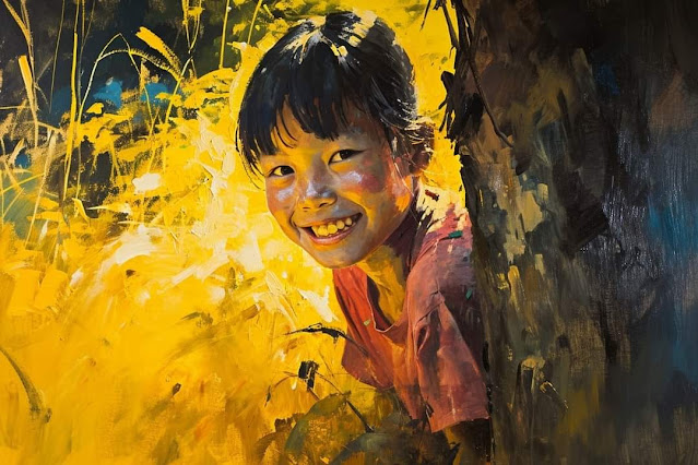 tranh vẽ cảnh thôn quê 28