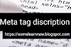 How to add Meta tag discription in blogger