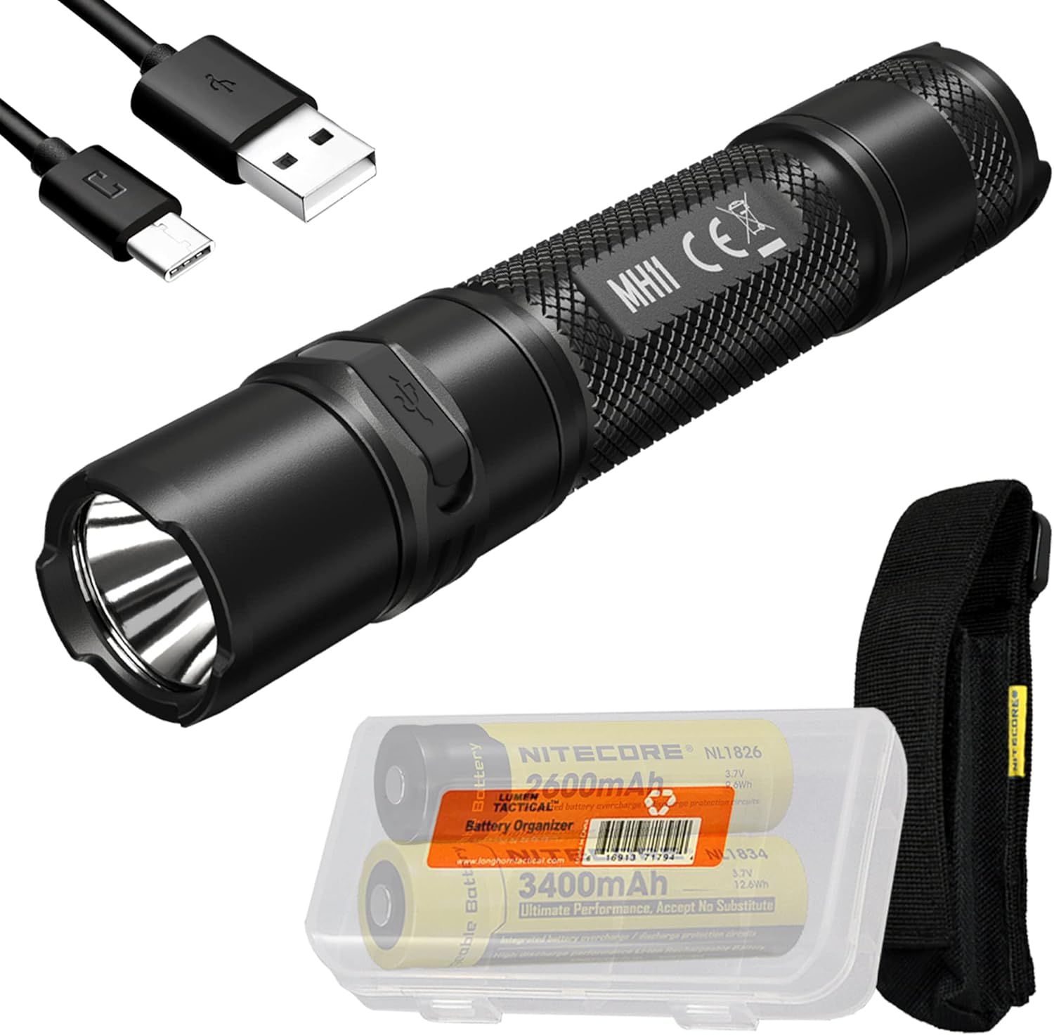 HATORI LED Mini Flashlight, Bright Small Handheld Pocket Flashlights  Tactical High Lumens Pen Light for Camping, Outdoor, Emergency, 1  Pack(3.55Inch)