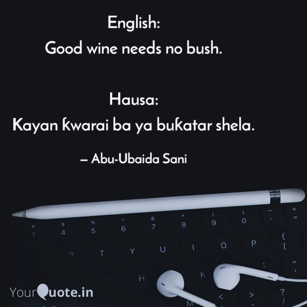 Abu-Ubaida Sani (English-Hausa Proverbs)