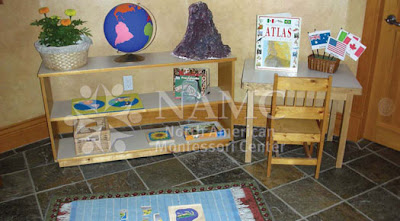 NAMC montessori how to create home prepared environment shelves science area