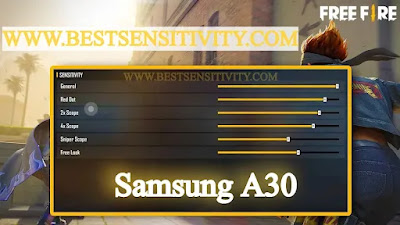 Samsung A30 Free Fire Sensitivity Headshot Settings