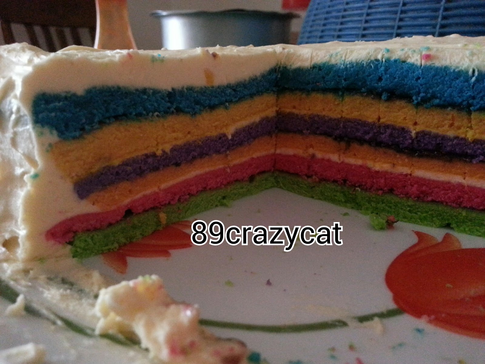 DuNiA AiN: resepi kek rainbow cream cheese frosting