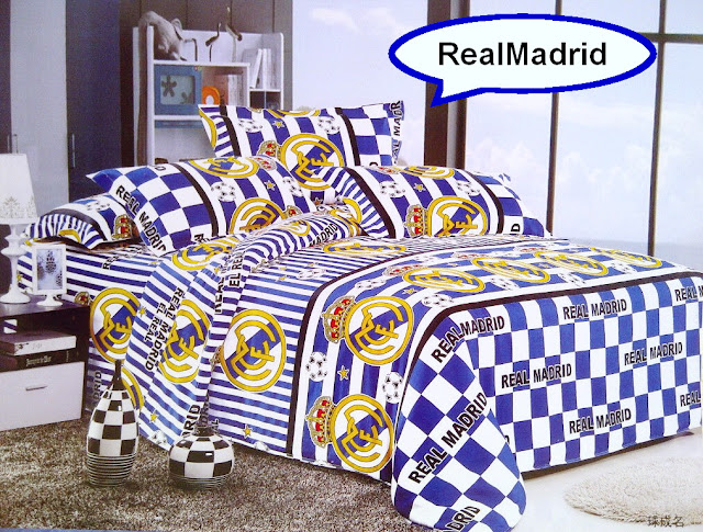 sprei motif klub bola Real Madrid