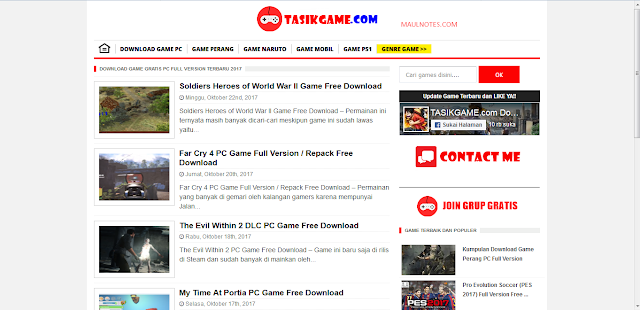Situs-Situs Download Game PC dan Android Terupdate Dengan Mudah dan Gratis!!! - Maulnotes.com