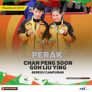 goh liu ying dan chan peng soon menang pingat perak