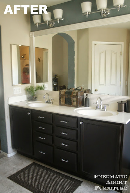 black bathroom refinish