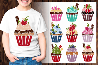 Cupcake SVG Bundle, dessert svg, baking svg, bake svg, birthday cake svg, cup cake svg, cakes svg, svg files for cricut, svg for silhouette