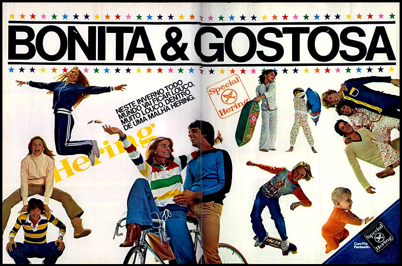 Propaganda da Hering promovendo a moda inverno em 1978