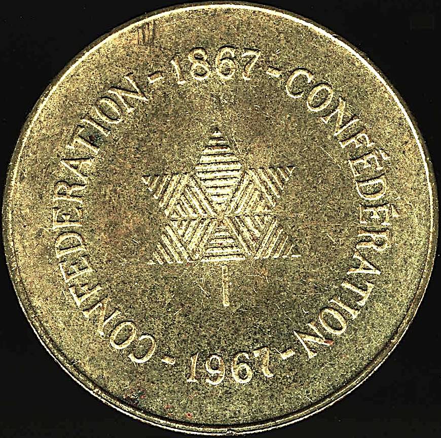 1967 centennial medalion Canada, a color photograph