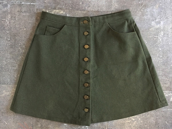 Rosari Skirt in Olive Denim