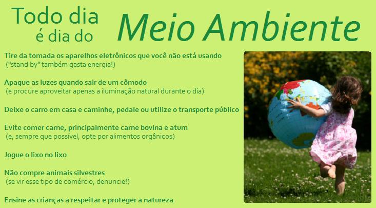 dicas para cuidar do meio ambiente