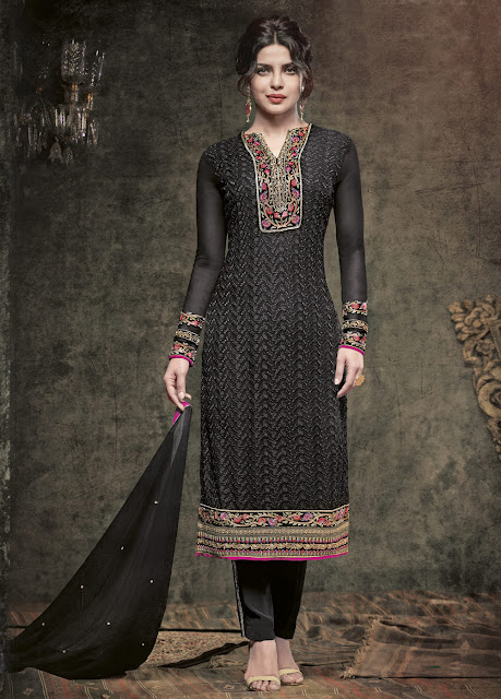 Black Salwar Suit - Priyanka Chopa Suit