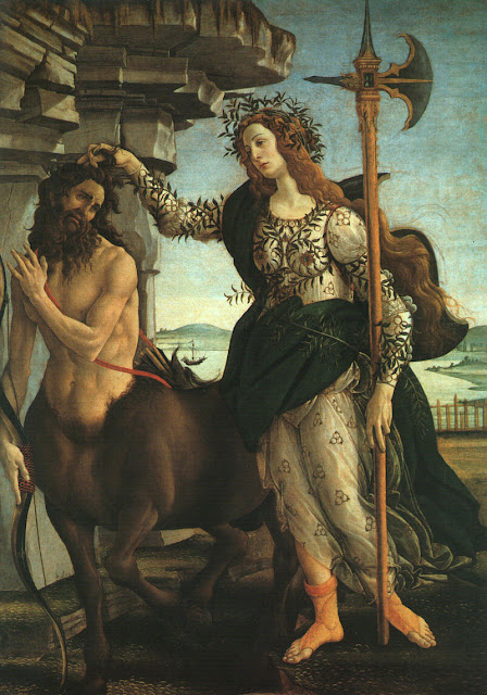 botticelli,minerva,centaur