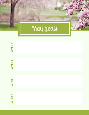 May goals checklist - free printable